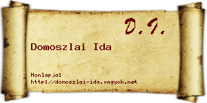 Domoszlai Ida névjegykártya